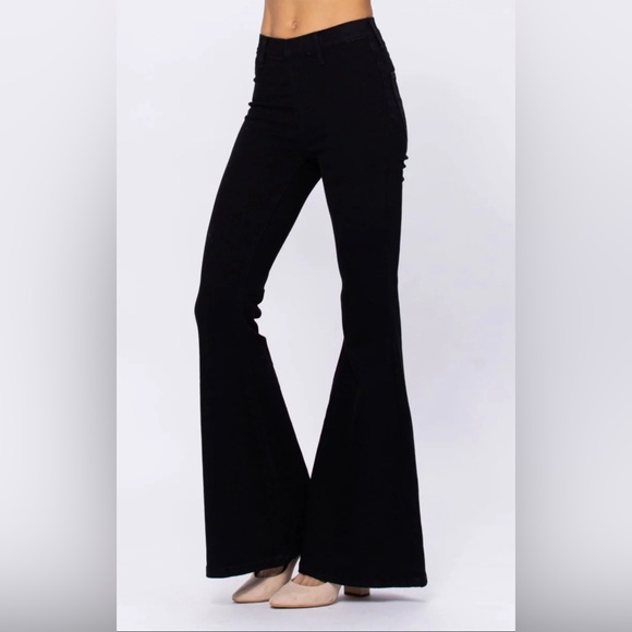 Judy Blue Pants - Judy Blue Black Pull-On Stretch Super Flare